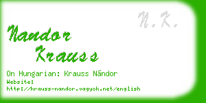 nandor krauss business card